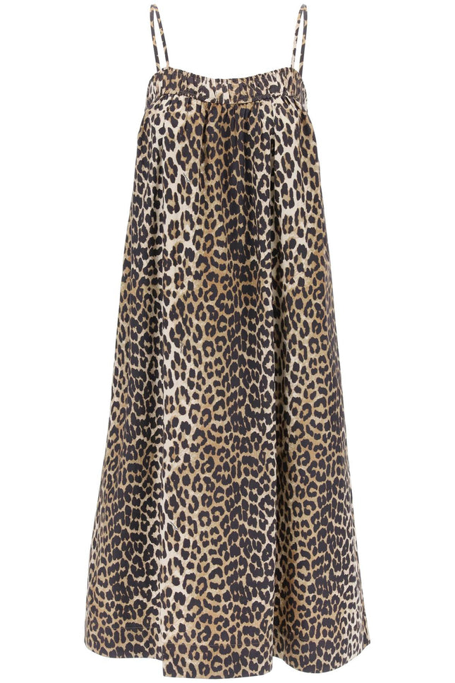 Ganni leopard print flared midi dress-Dress-GANNI-34-Urbanheer