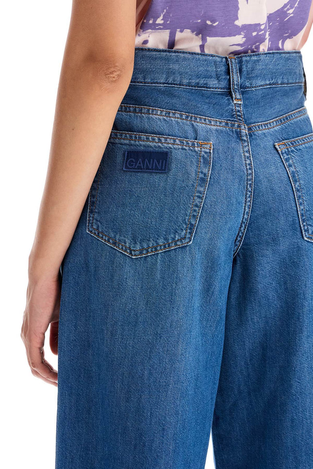 Ganni lightweight denim wide leg jeans - Blue