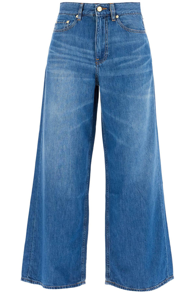 Ganni lightweight denim wide leg jeans - Blue