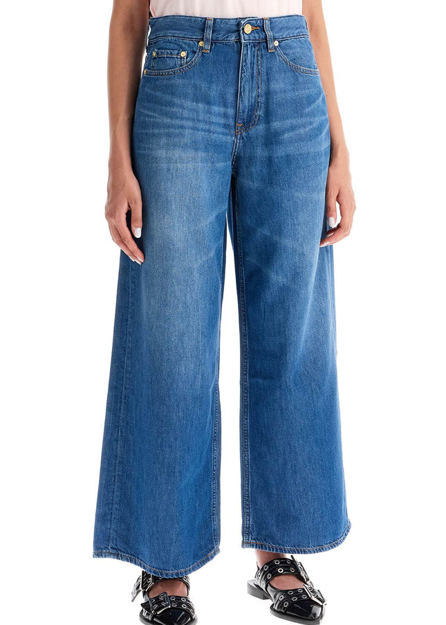 Ganni lightweight denim wide leg jeans