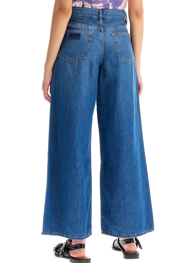 Ganni lightweight denim wide leg jeans