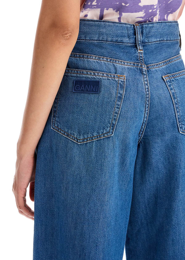 Ganni lightweight denim wide leg jeans