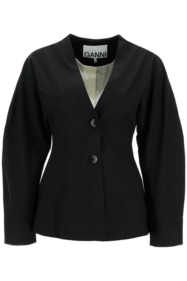 Ganni lightweight fitted jacket - Black