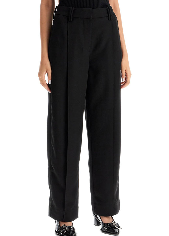 Ganni lightweight pants with pleats