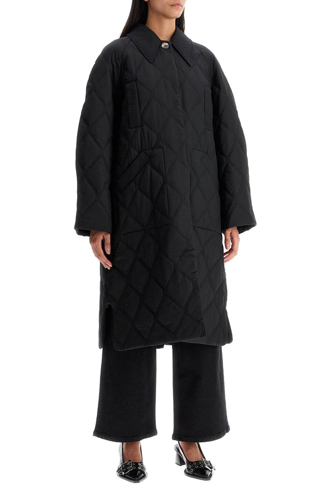 Ganni long quilted padded coat