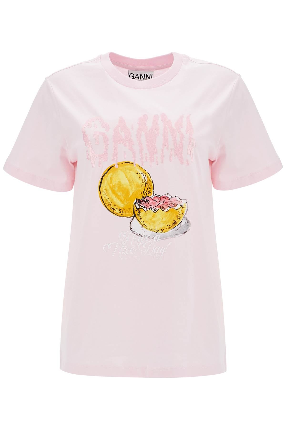 Ganni printed relaxed fit t-shirt