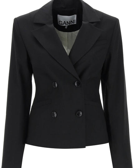 Ganni shaped double-breasted jacket