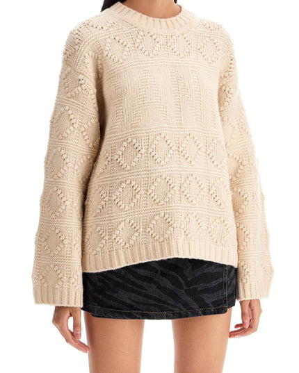 Ganni wool and cotton blend pullover