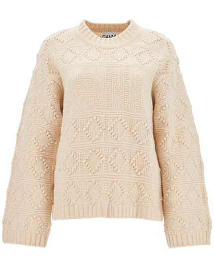 Ganni wool and cotton blend pullover