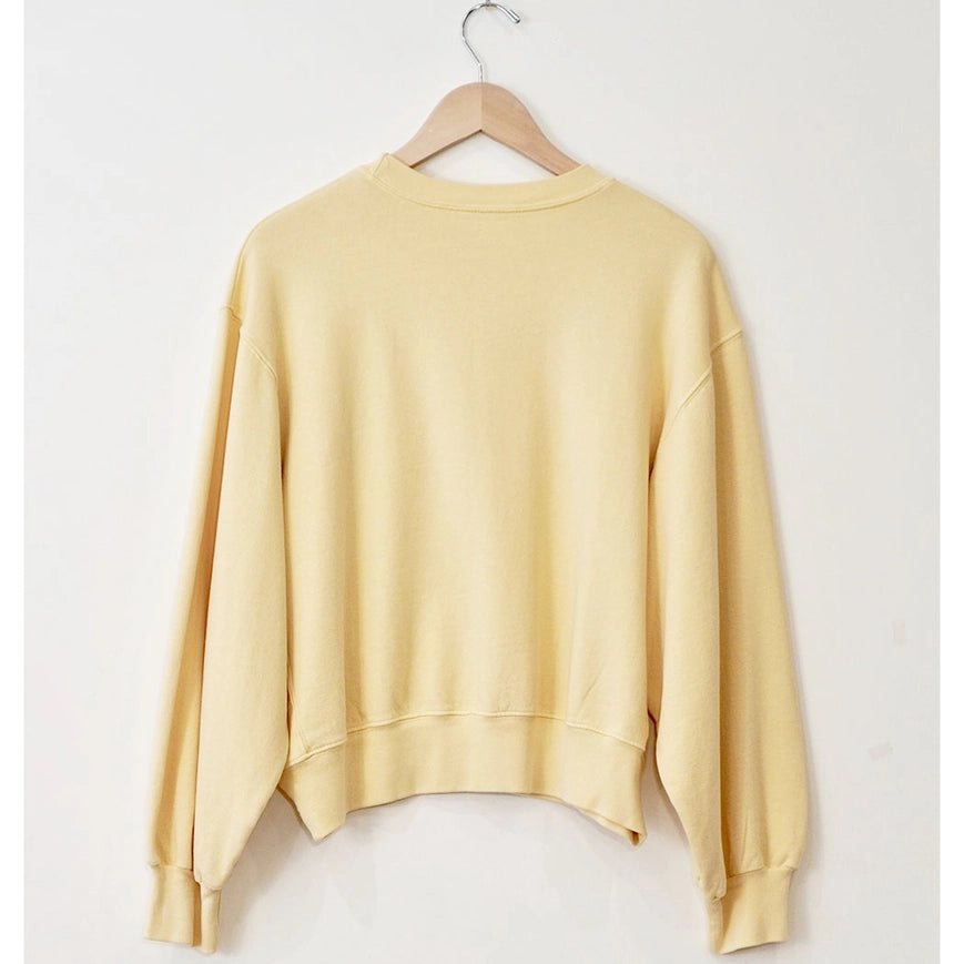 Garment Dye Cotton Terry Sweatshirt By-Sweatshirt-amente-M/L-Hazel-Urbanheer