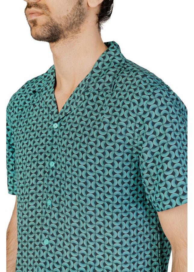 Gianni Lupo Turquoise Viscose Shirt