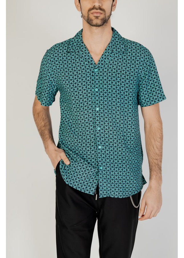 Gianni Lupo Turquoise Viscose Shirt