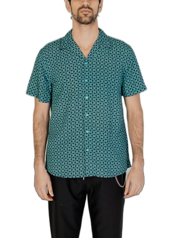 Gianni Lupo Turquoise Viscose Shirt