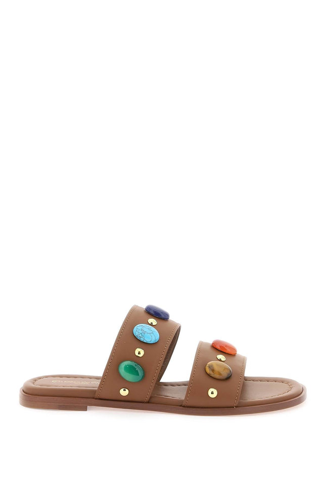 Gianvito rossi "slides with natural stone embell-women > shoes > sandals-Gianvito Rossi-Urbanheer