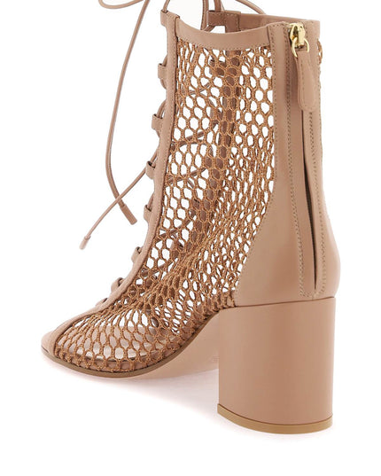 Gianvito Rossi open-toe mesh ankle boots with