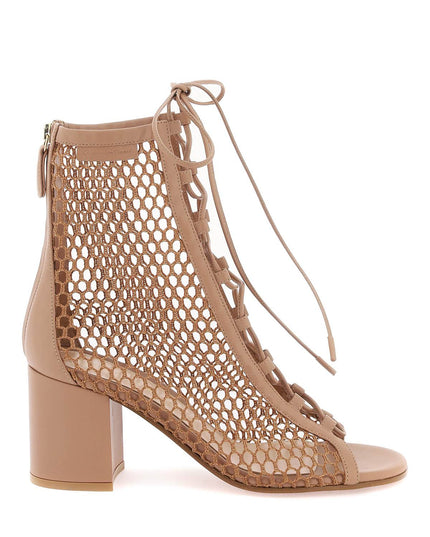 Gianvito Rossi open-toe mesh ankle boots with