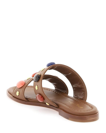 Gianvito Rossi "slides with natural stone embell