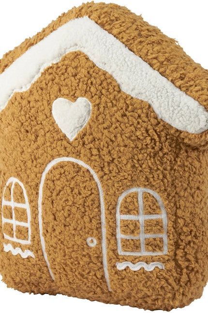 Gingerbread House Shaped Pillow