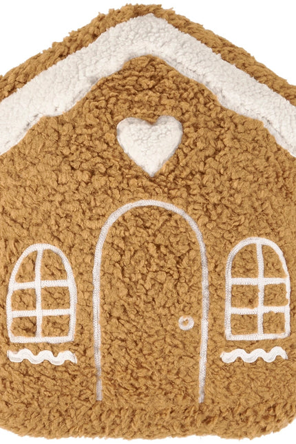 Gingerbread House Shaped Pillow