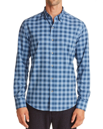 Gingham Check 4-Way Stretch Long Sleeve Shirt