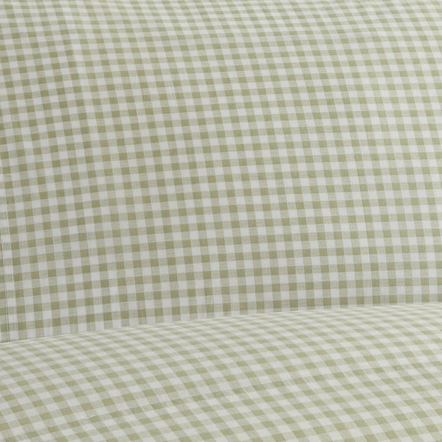 Gingham Prt Sheet Set Qn Green