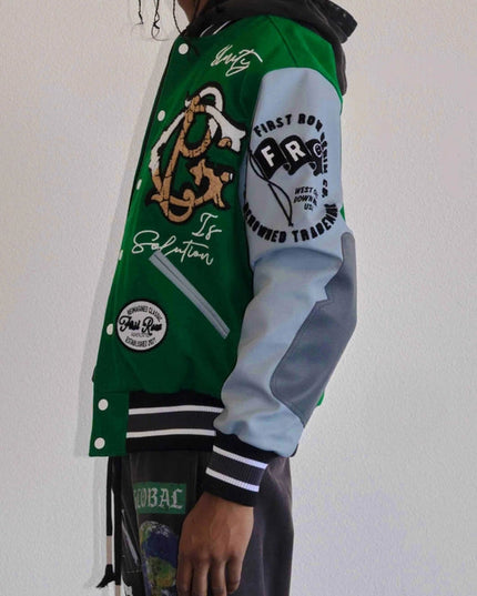 Global Peace Multi Patches Varsity Jacket