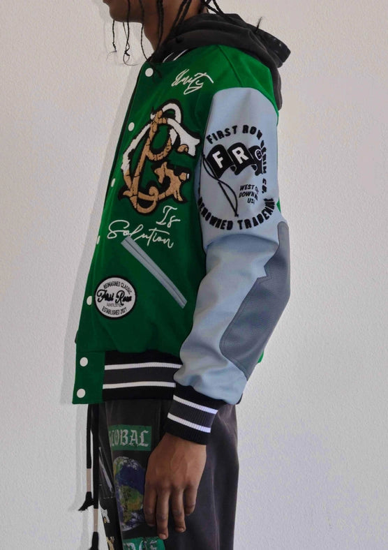 Global Peace Multi Patches Varsity Jacket