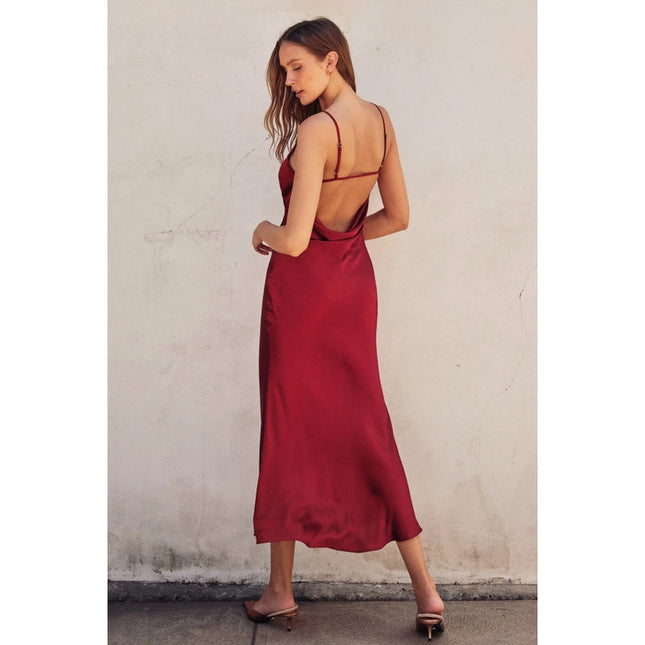 Going Out Chevron Seam Opan Back Dress RUBY