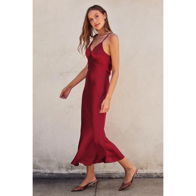 Going Out Chevron Seam Opan Back Dress RUBY