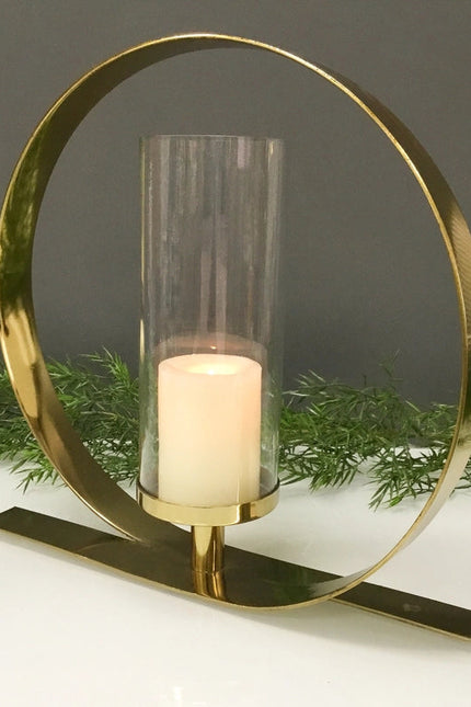 Gold Opulent Round Pillar Holder