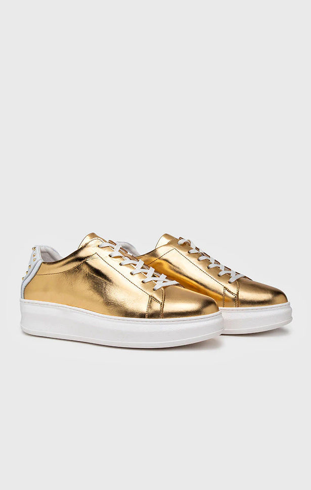 Gold Punk Upscale Sneakers-Sneakers-Gianni Kavanagh-Urbanheer