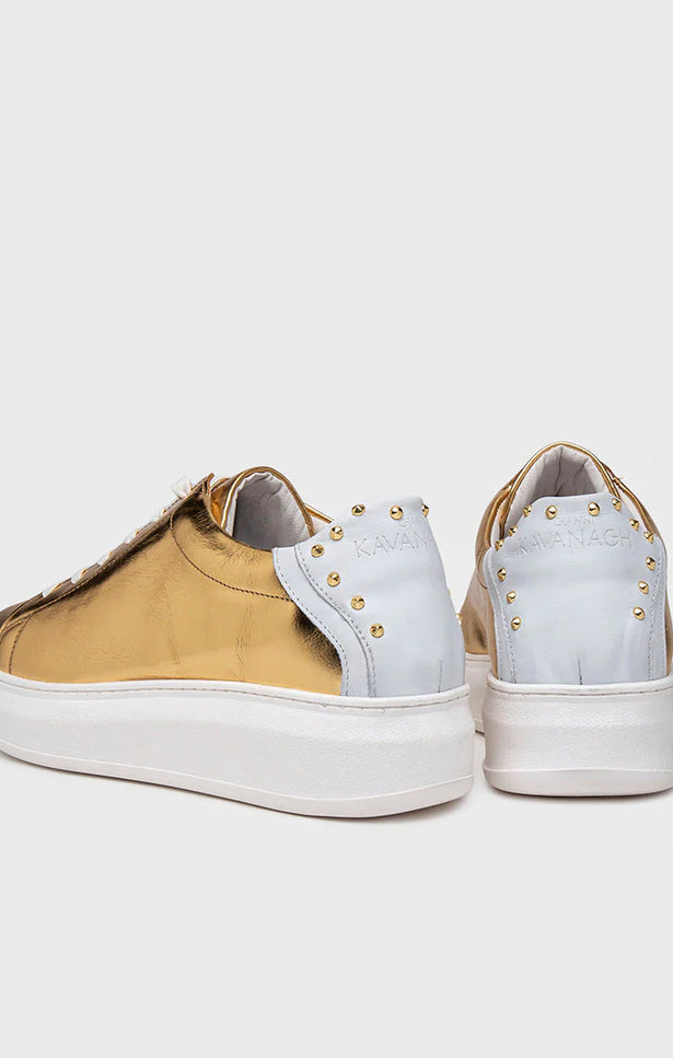 Gold Punk Upscale Sneakers-Sneakers-Gianni Kavanagh-Urbanheer