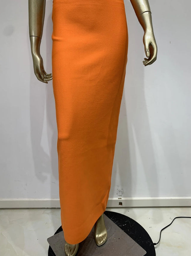 Golden Glamour: Cut-Out Party Skirt Orange-Skirt-Productseeker-Urbanheer