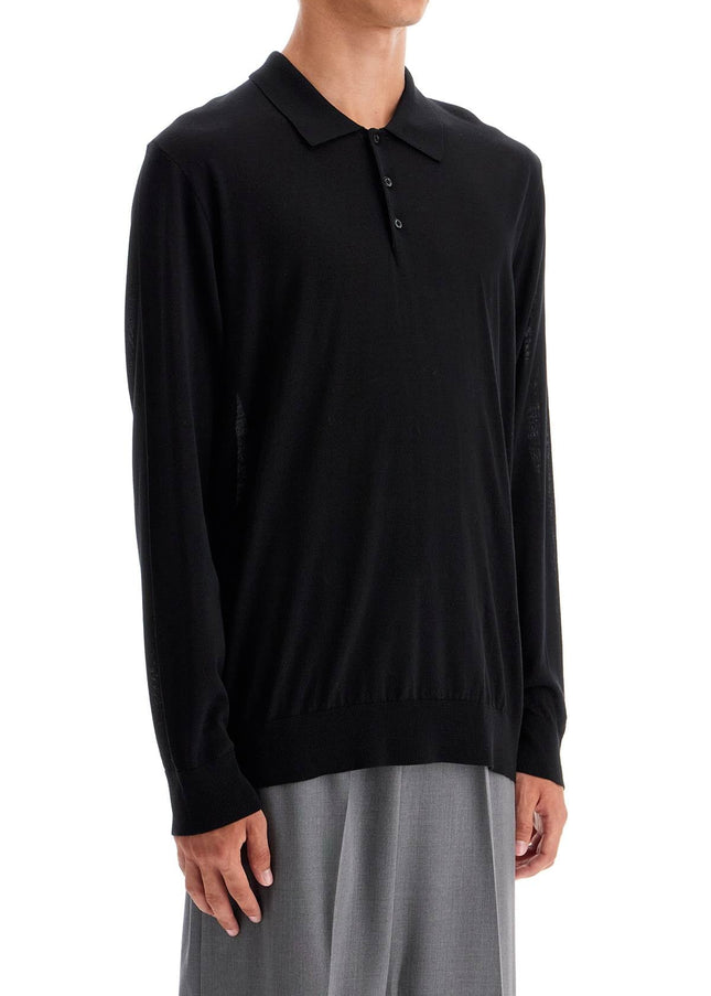 Golden Goose long-sleeved wool polo shirt