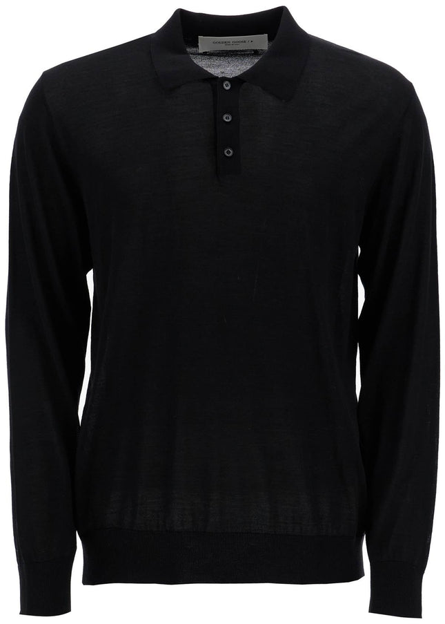 Golden Goose long-sleeved wool polo shirt