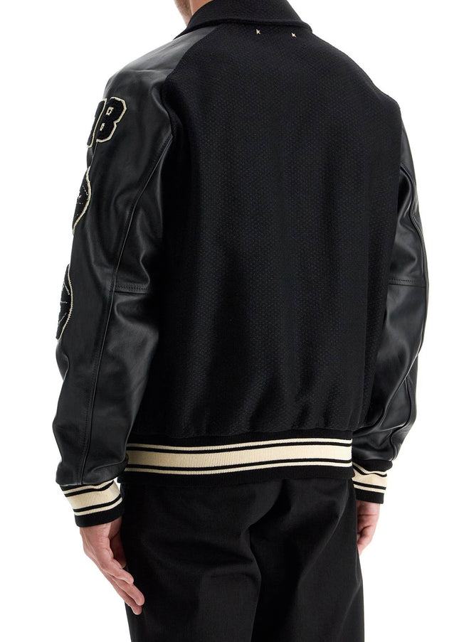 Golden Goose wool bomber jacket with patch details