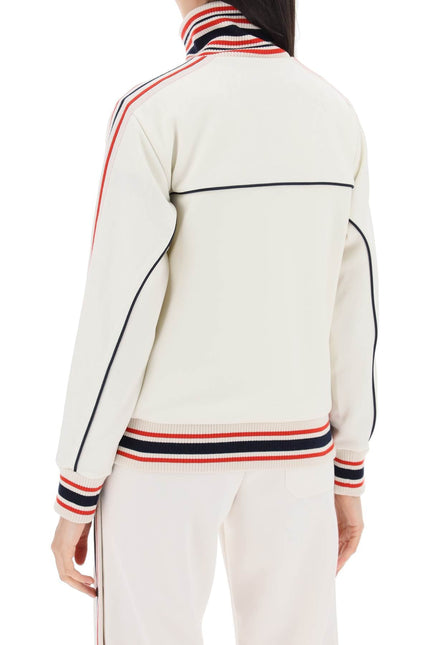 Golden goose "track sweatshirt with contrasting hem edges White-Sweatshirt-Golden Goose-Urbanheer