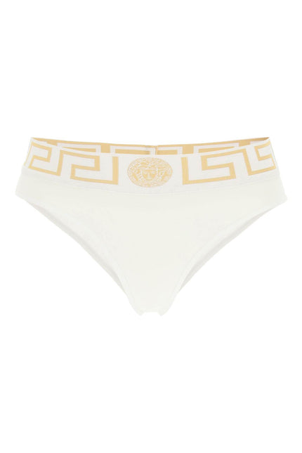 Greca Border Briefs-women > clothing > beachwear & underwear and nightwear > slips-Versace-Urbanheer