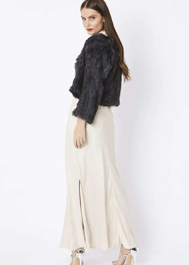 Grey Coney Fur Jacket-2