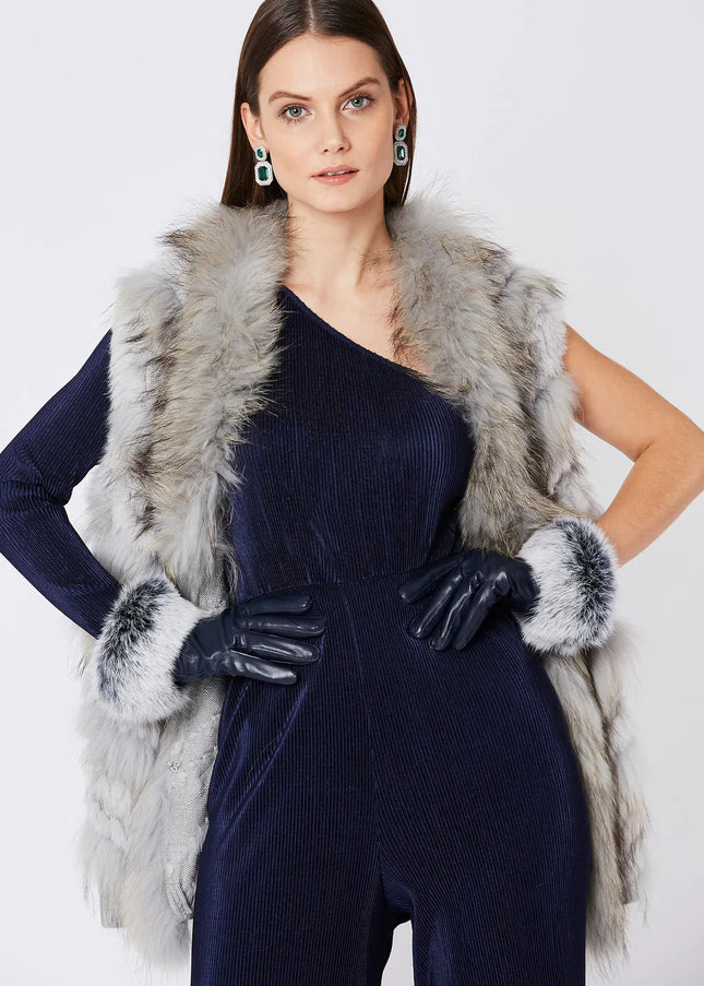 Grey Fox And Coney Fur Gilet-1