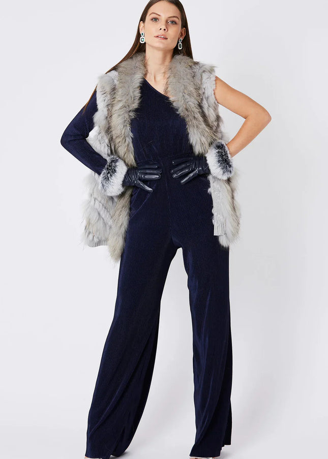 Grey Fox And Coney Fur Gilet-2