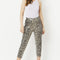 Grey Leopard Print Faux Suede Trousers-0