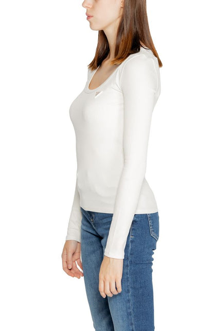 Guess Active Cream Viscose Tops & T-Shirt