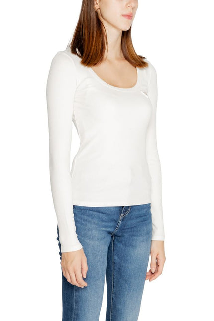 Guess Active Cream Viscose Tops & T-Shirt