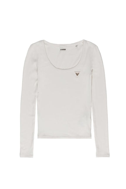 Guess Active Cream Viscose Tops & T-Shirt