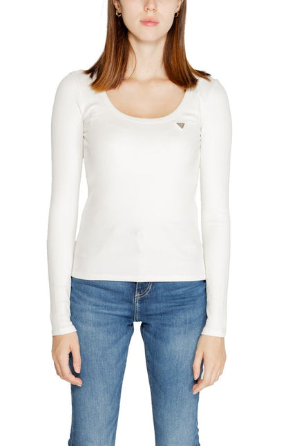 Guess Active Cream Viscose Tops & T-Shirt