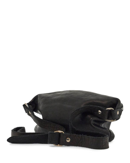 Guidi medium black horse leather fanny pack with adjustable strap