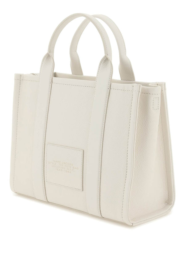 Marc Jacobs 'The Leather Small Tote Bag' White-Bags Handbags-Marc Jacobs-os-Urbanheer