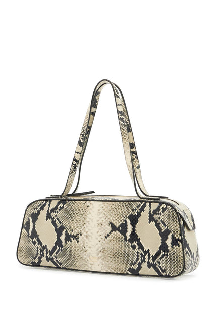 Khaite simona python leather shoulder bag