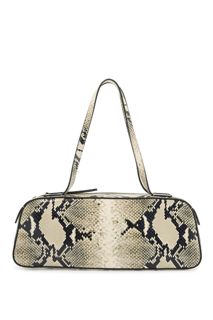 Khaite simona python leather shoulder bag